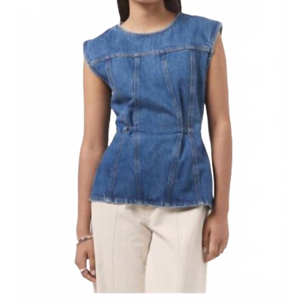 NEW DALA open back top in cornflower
